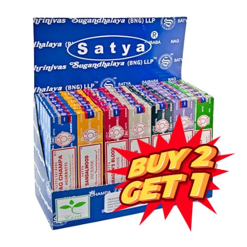 Satya Incense | Buy 2 Get One Free | Palo Santo | Dragons Blood | Nag Champa | Patchouli | Sandalwood | Sticks | Cones | Scents | Fragrance Crystal Eyes It