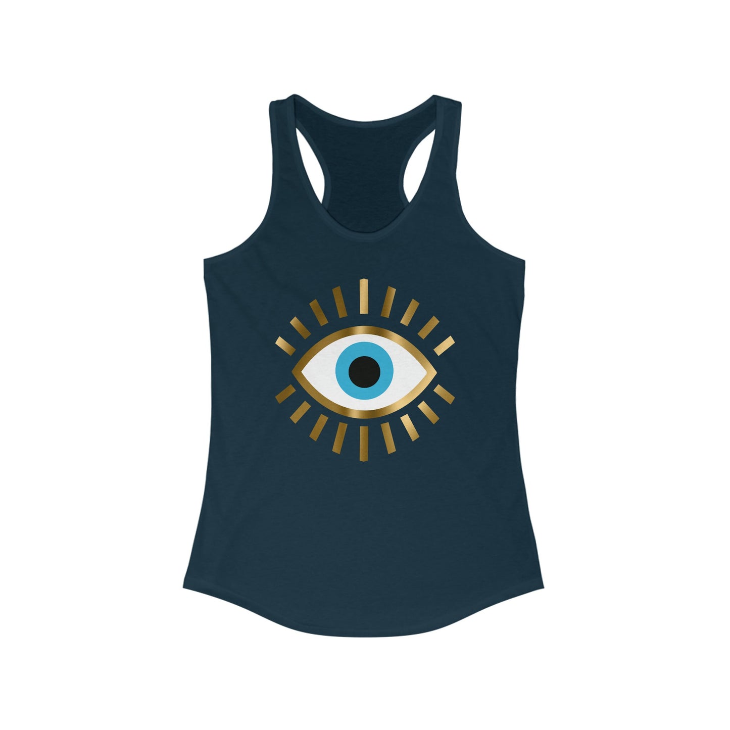 Evil Eye Shirt | Womens Tank Top | Racerback | White | Black | Grey | Blue | Red | Gift Crystal Eyes It