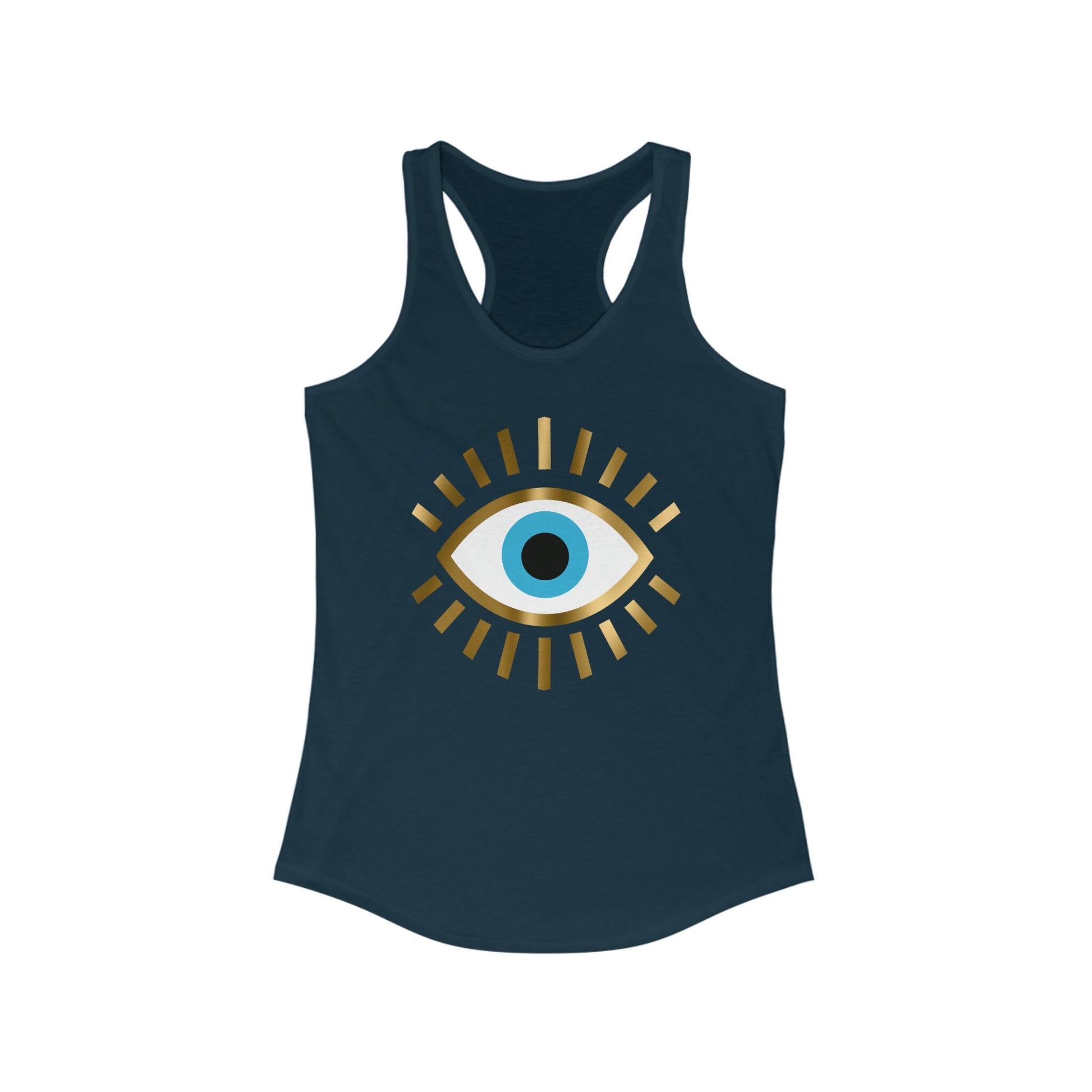 Evil Eye Shirt | Womens Tank Top | Racerback | White | Black | Grey | Blue | Red | Gift Crystal Eyes It