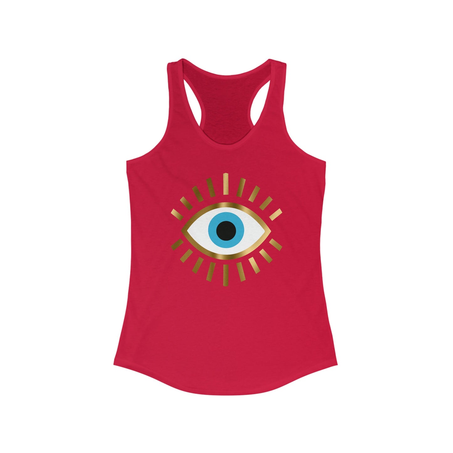 Evil Eye Shirt | Womens Tank Top | Racerback | White | Black | Grey | Blue | Red | Gift Crystal Eyes It