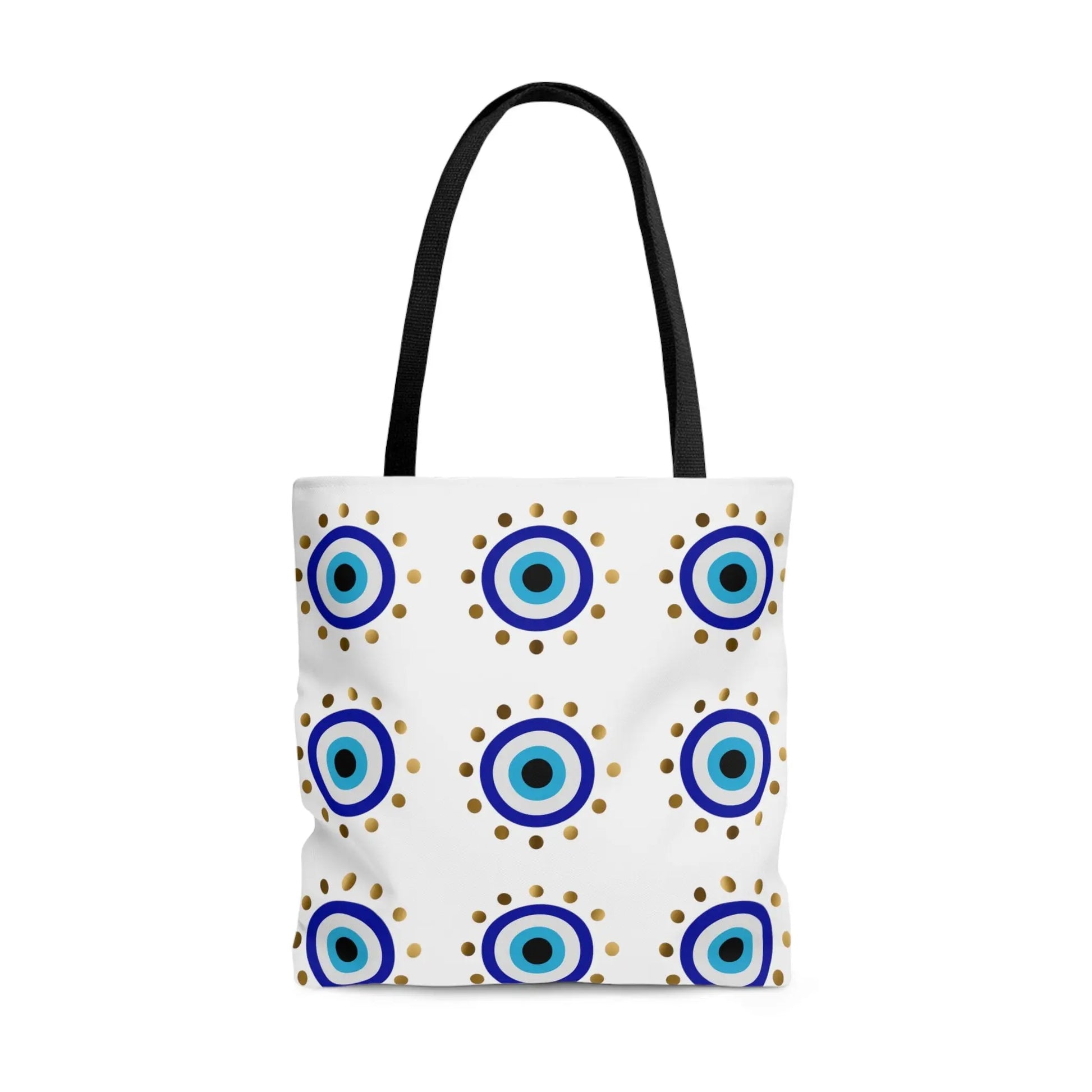 Evil Eye Pattern Tote Bag | Large | Beach | Shopping | White | Pattern | Gift