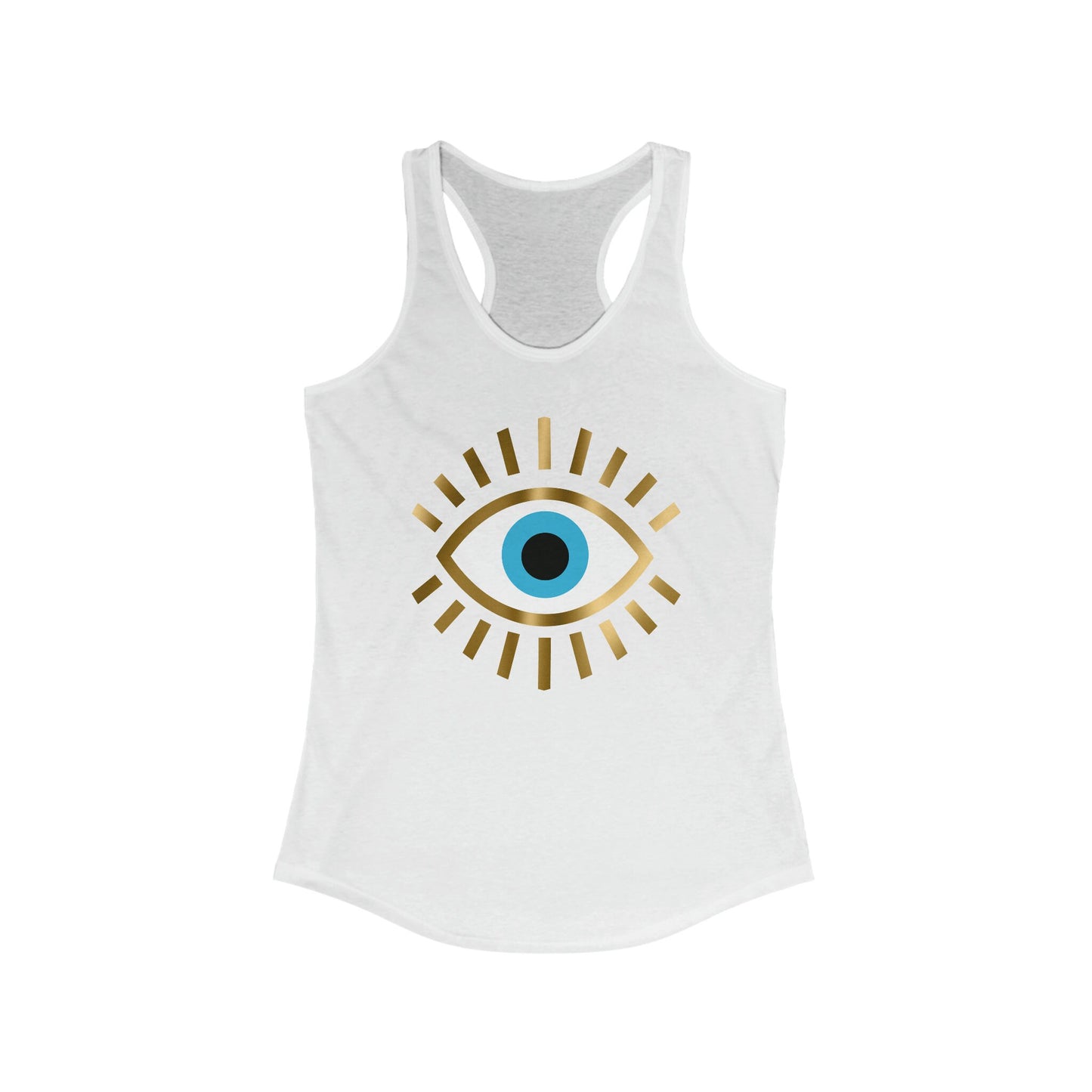 Evil Eye Shirt | Womens Tank Top | Racerback | White | Black | Grey | Blue | Red | Gift Crystal Eyes It
