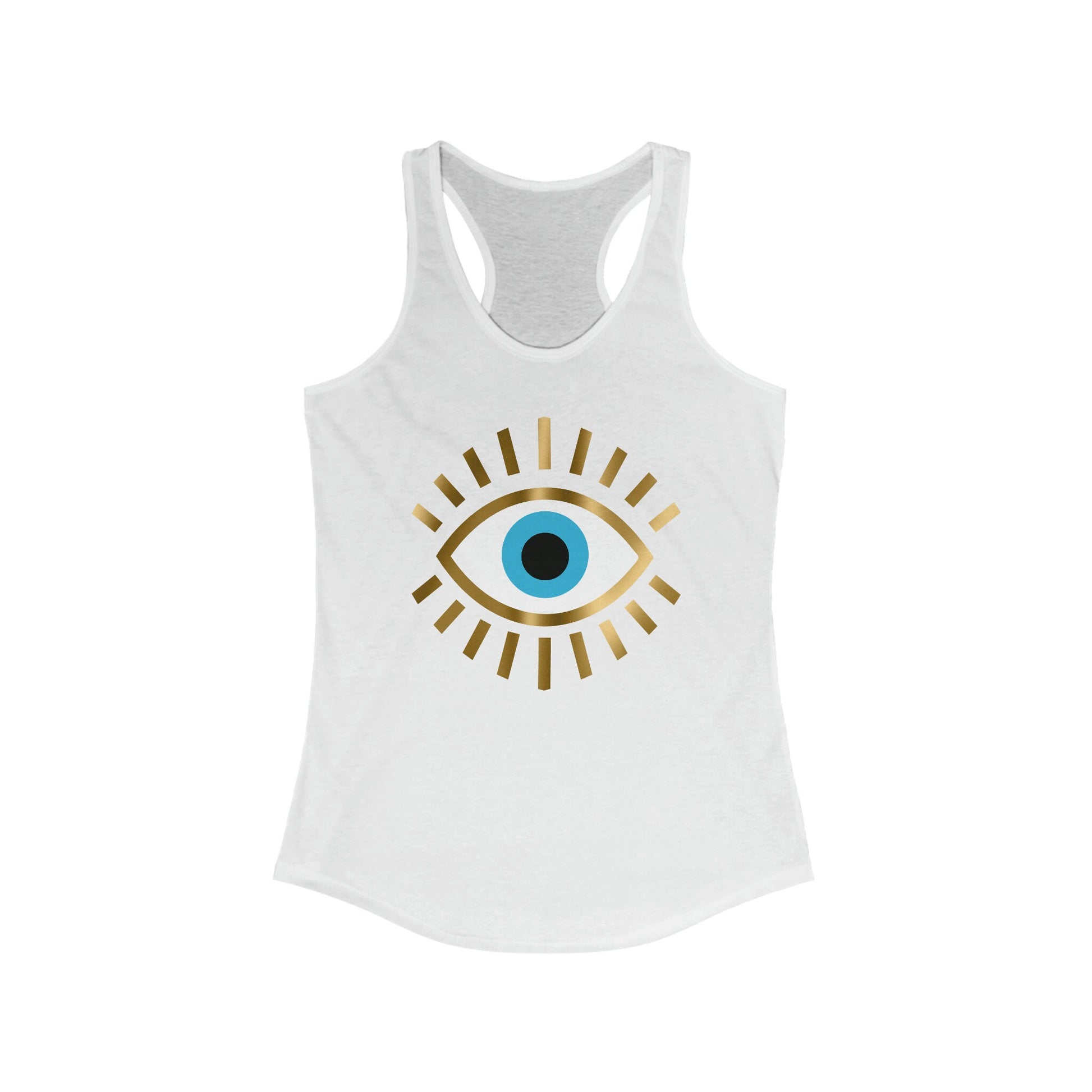 Evil Eye Shirt | Womens Tank Top | Racerback | White | Black | Grey | Blue | Red | Gift Crystal Eyes It