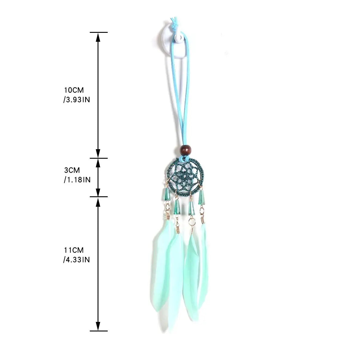 Dreamcatcher | Teal | Blue | Black | Dream Catcher | Small | Car | Wall Hanging Decoration | Boho | Feathers | Art | Gift Crystal Eyes It
