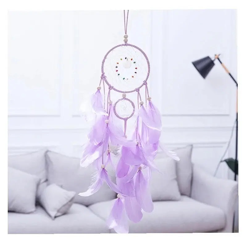 Dreamcatcher | Purple | Dream Catcher | Wall Hanging Decoration | Boho | Feathers | Art | Gift Crystal Eyes It