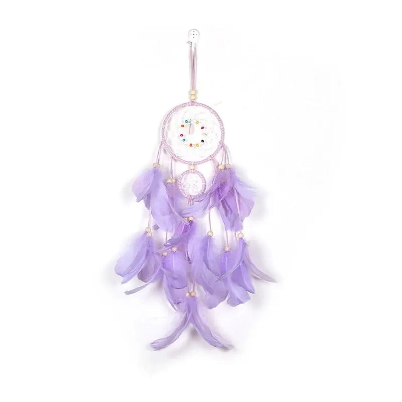 Dreamcatcher | Purple | Dream Catcher | Wall Hanging Decoration | Boho | Feathers | Art | Gift Crystal Eyes It