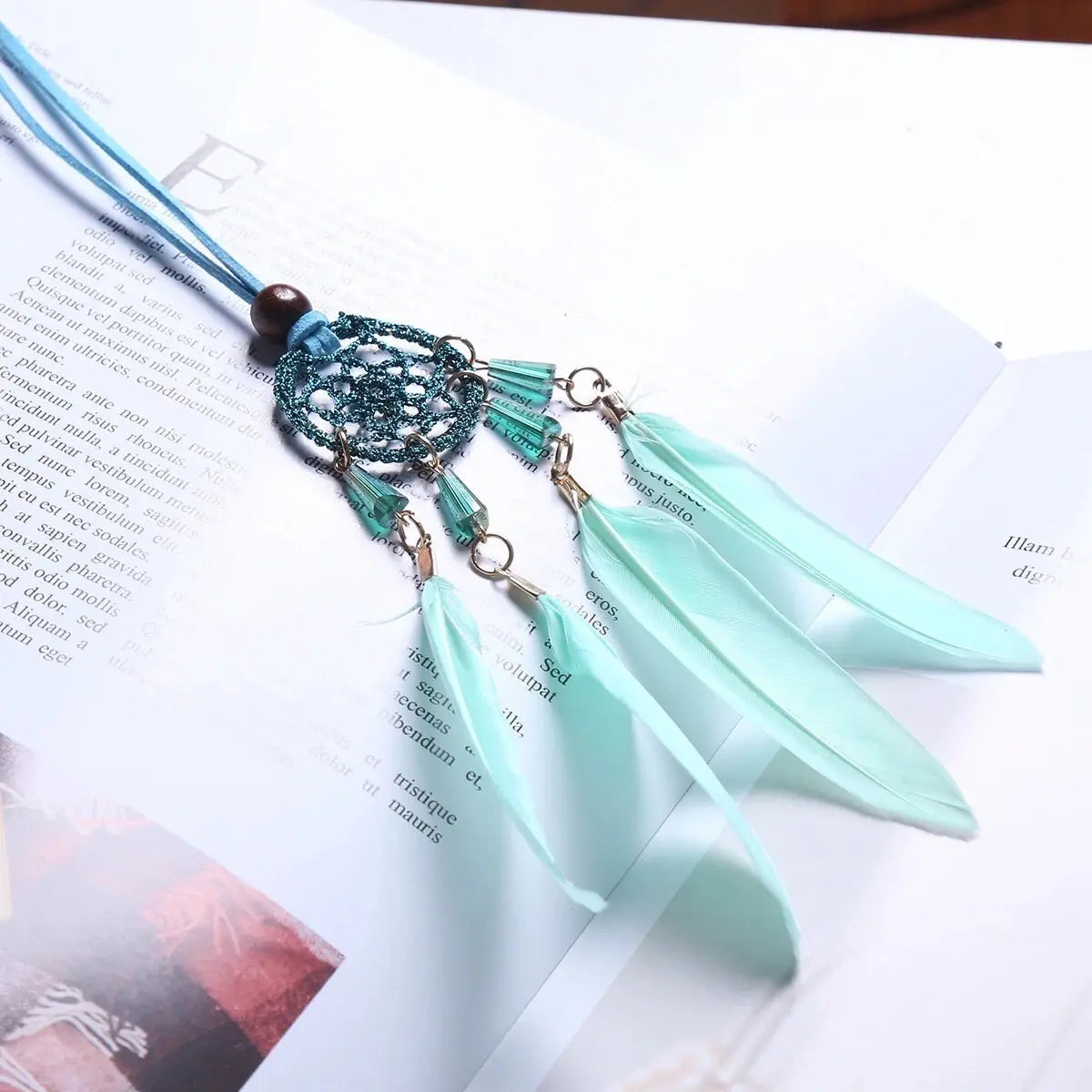 Dreamcatcher | Teal | Blue | Black | Dream Catcher | Small | Car | Wall Hanging Decoration | Boho | Feathers | Art | Gift Crystal Eyes It