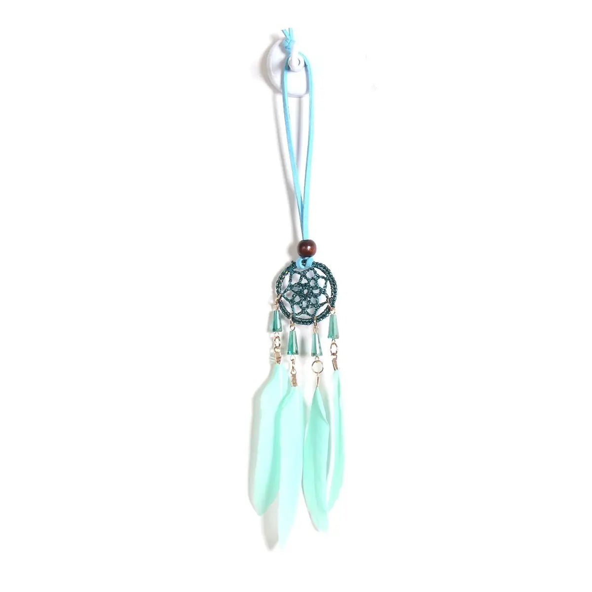 Dreamcatcher | Teal | Blue | Black | Dream Catcher | Small | Car | Wall Hanging Decoration | Boho | Feathers | Art | Gift Crystal Eyes It