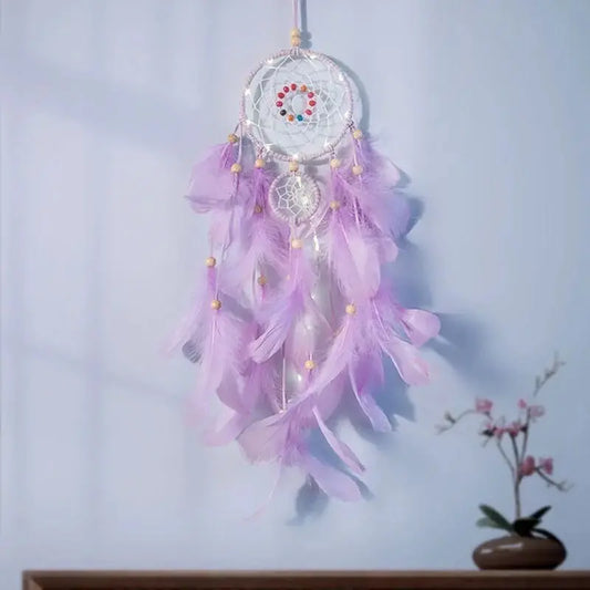 Dreamcatcher | Purple | Dream Catcher | Wall Hanging Decoration | Boho | Feathers | Art | Gift Crystal Eyes It