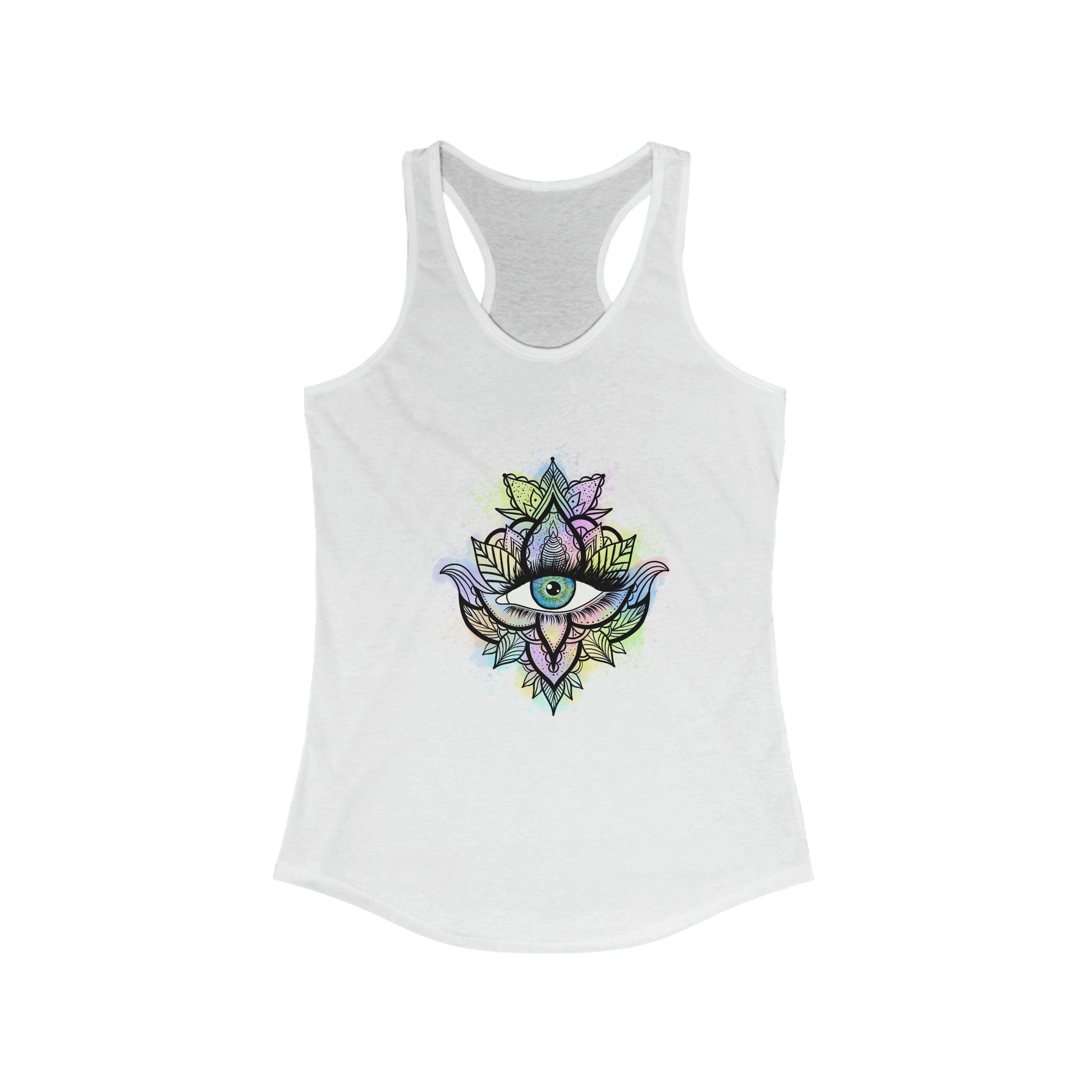 Evil Eye Shirt | Womens | Tank Top | Racerback | White | Black | Grey | Blue | Red | Gift Crystal Eyes It