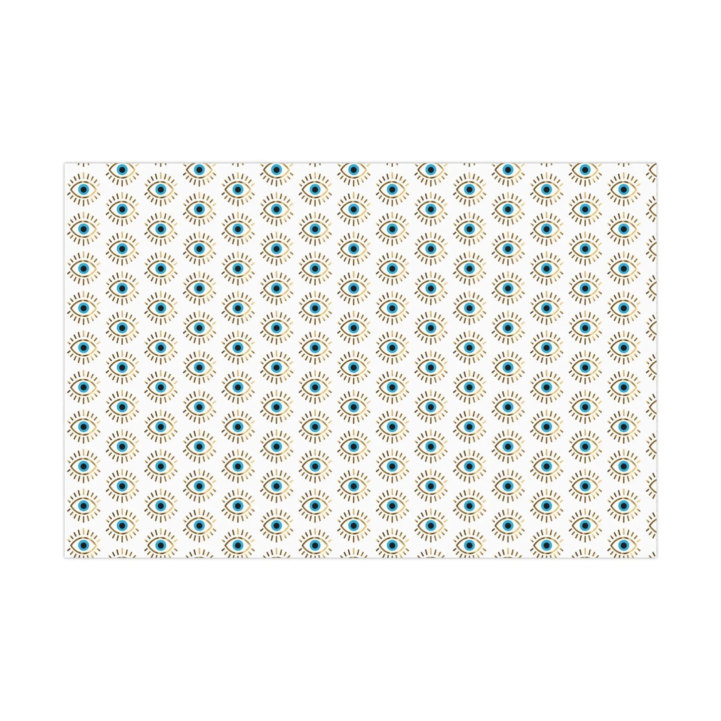 Evil Eye Wrapping Paper | Blue | Gold | Gift Wrap Paper | Holidays | Special Occasion | Gifts