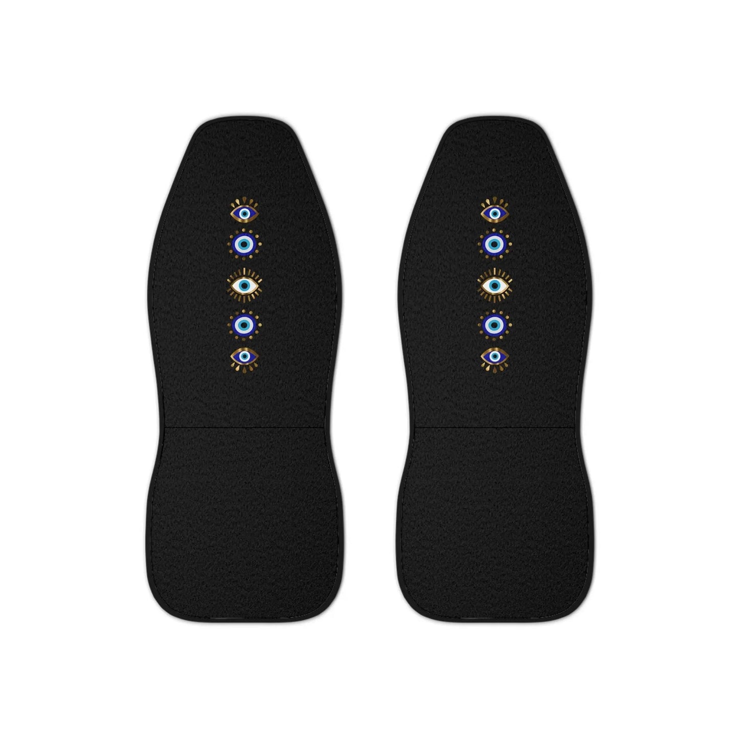 Evil Ey Car Seat Covers | Set of 2 | Vehicle Accessories | Black | Evil Eye Pattern | Gift