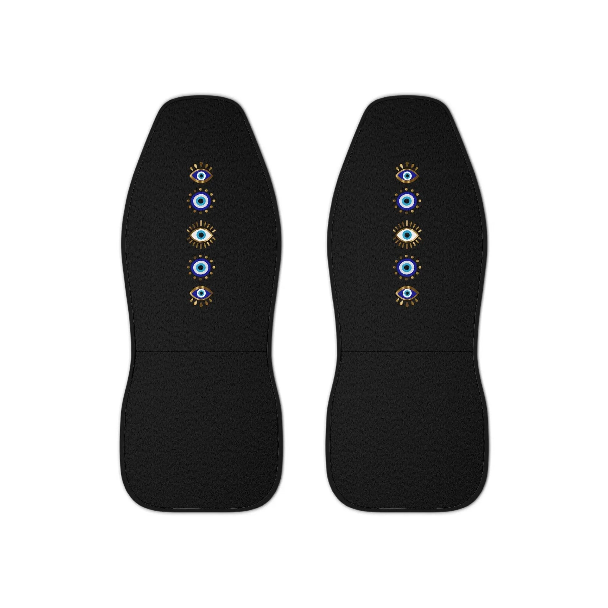 Evil Ey Car Seat Covers | Set of 2 | Vehicle Accessories | Black | Evil Eye Pattern | Gift